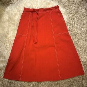 Vintage red wrap skirt